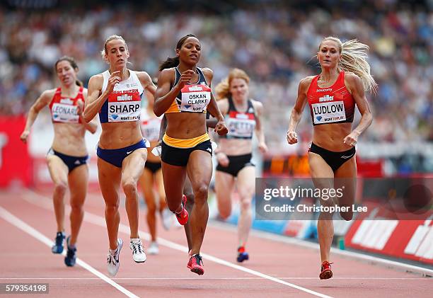 Shelayna Oskan-Clarke of Great Britain wins the Womens 800m during Day Two of the Muller Anniversary Games at The Stadium - Queen Elizabeth Olympic...