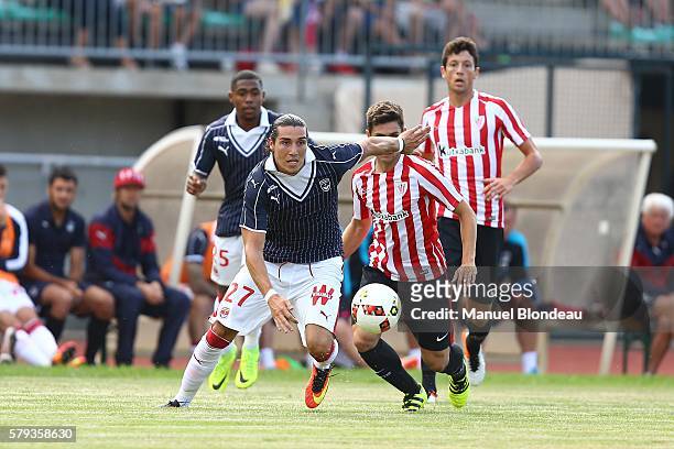 Enzo Crivelli of Bordeaux during the Pre season friendly match between Girondins de Bordeaux and Athletic Bilbao on July 23, 2016 in Tarnos, France.