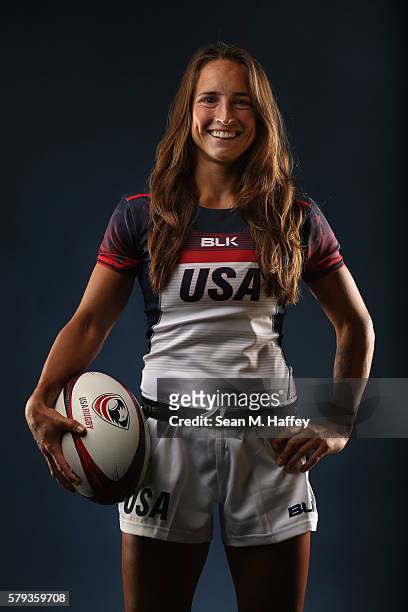 Ryan Carlyle of the USA Rugby Womens Sevens Team poses for a portrait at the Olympic Training Center on July 21, 2016 in Chula Vista, California.