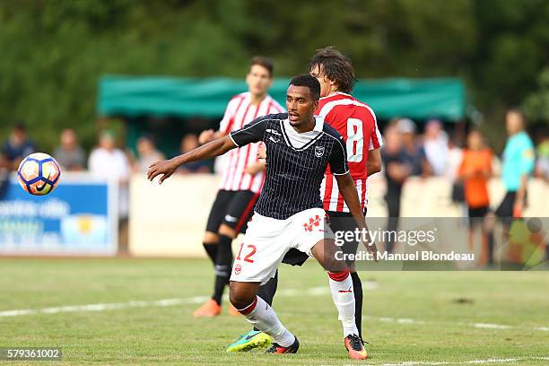 Isaac Kiese Thelin of Bordeaux during the Pre season friendly match between Girondins de Bordeaux and Athletic Bilbao on July 23, 2016 in Tarnos,...