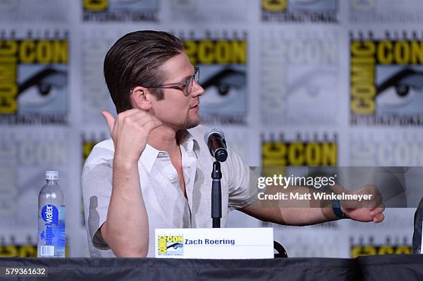 Actor Zach Roerig attends the "The Vampire Diaries" panel during Comic-Con International 2016 at San Diego Convention Center on July 23, 2016 in San...