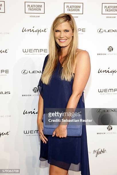 Verena Wriedt attends the Unique show during Platform Fashion July 2016 at Areal Boehler on July 23, 2016 in Duesseldorf, Germany.