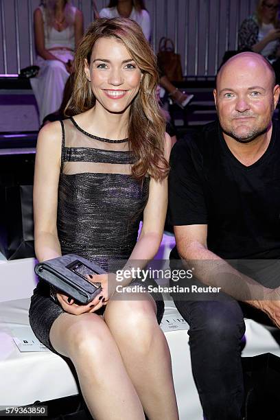 Annett Moeller attends the Unique show during Platform Fashion July 2016 at Areal Boehler on July 23, 2016 in Duesseldorf, Germany.