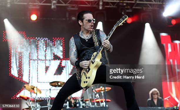 Ricky Warwick of Thin Lizzy performs at Ramblin Man Fair at Mote Park on July 23, 2016 in Maidstone, England.