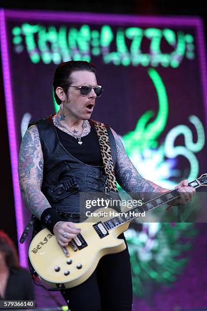 Ricky Warwick of Thin Lizzy performs at Ramblin Man Fair at Mote Park on July 23, 2016 in Maidstone, England.