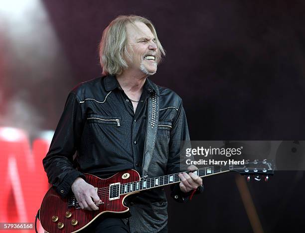 Scott Gorham of Thin Lizzy performs at Ramblin Man Fair at Mote Park on July 23, 2016 in Maidstone, England.