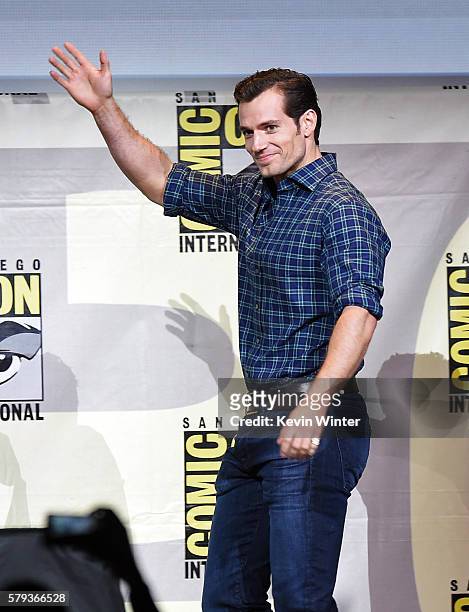 Actor Henry Cavill attends the Warner Bros. Presentation during Comic-Con International 2016 at San Diego Convention Center on July 23, 2016 in San...