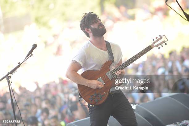 Yannis Philippaks of Foals performs onstage 2016 Panorama NYC Festival - Day 2 at Randall's Island on July 23, 2016 in New York City.