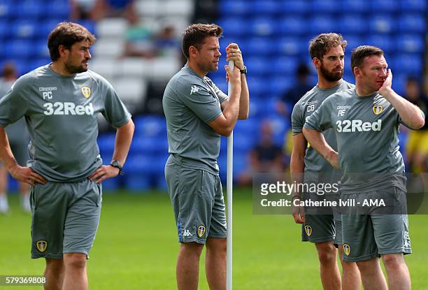 James Beattie first team coach of Leeds United during the Pre-Season Friendly match between Peterborough United and Leeds United at London Road...
