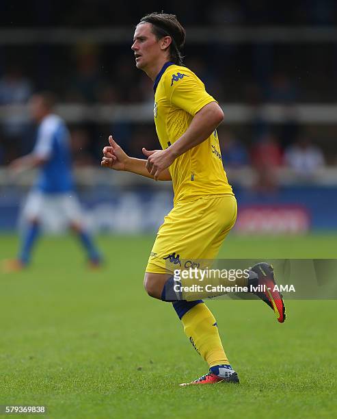 Marcus Antonsson of Leeds United during the Pre-Season Friendly match between Peterborough United and Leeds United at London Road Stadium on July 23,...