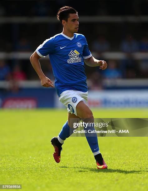 Callum Chettle of Peterborough United during the Pre-Season Friendly match between Peterborough United and Leeds United at London Road Stadium on...