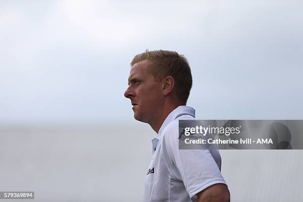 Garry Monk manager of Leeds United during the Pre-Season Friendly match between Peterborough United and Leeds United at London Road Stadium on July...