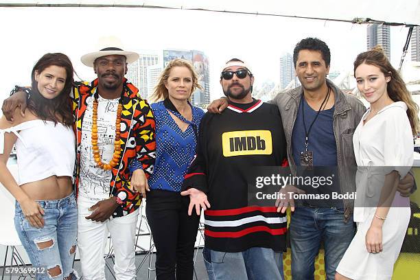 Actors Mercedes Mason, Coleman Domingo, Kim Dickens,host Kevin Smith, Cliff Curtis and Alycia Debnam-Carey of Fear the Walking Dead attend the IMDb...