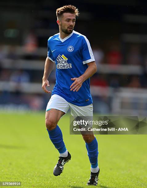 Gwion Edwards of Peterborough United during the Pre-Season Friendly match between Peterborough United and Leeds United at London Road Stadium on July...