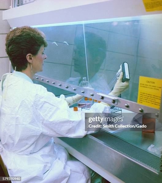 Carrie Reed Cdc CDC laboratorian, Carol Reed, conducting AIDS research, 1973. Since ...