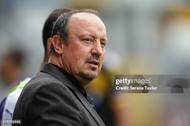 Newcastle Unitedâs Manager Rafael Benitez pitch side during the Pre Season Friendly match between KSC Lokeren and Newcastle United on July 23 in...