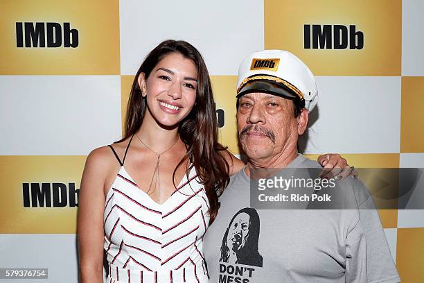 Actors Jamie Gray Hyder and Danny Trejo attend the IMDb Yacht at San Diego Comic-Con 2016: Day Three at The IMDb Yacht on July 23, 2016 in San Diego,...