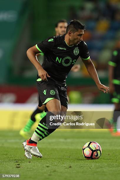 Sporting's forward Alan Ruiz during the Friendly match between Sporting CP and Lyon at Estadio Jose Alvalade on July 23, 2016 in Lisbon, Portugal.