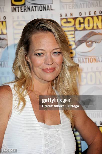 Actress Jeri Ryan attends the "Star Trek" panel during Comic-Con International 2016 at San Diego Convention Center on July 23, 2016 in San Diego,...