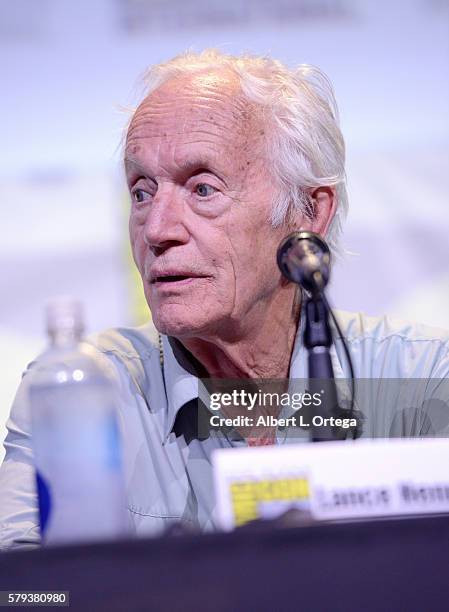 Actor Lance Henriksen attends the "Aliens: 30th Anniversary" panel during Comic-Con International 2016 at San Diego Convention Center on July 23,...