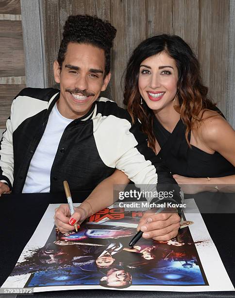 Actors Ray Santiago and Dana DeLorenzo attend the "Ash vs Evil Dead" autograph signing during Comic-Con International 2016 at PETCO Park on July 23,...