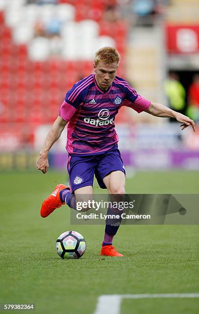 Duncan Watmore of Sunderland during the Pre-Season Friendly match between Rotherham United and Sunderland at the AESSEAL New York Stadium on July 23,...