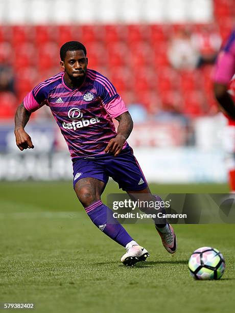 Jeremaine Lens of Sunderland during the Pre-Season Friendly match between Rotherham United and Sunderland at the AESSEAL New York Stadium on July 23,...