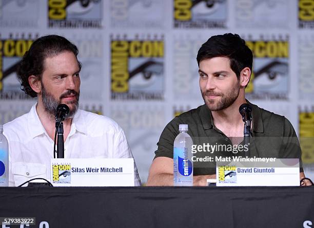 Actors Silas Weir Mitchell and David Giuntoli attend the "Grimm" panel during Comic-Con International 2016at San Diego Convention Center on July 23,...