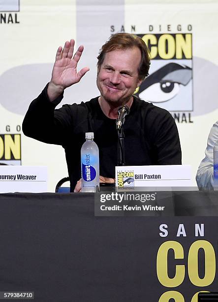 Actor Bill Paxton attends the "Aliens: 30th Anniversary" panel during Comic-Con International 2016 at San Diego Convention Center on July 23, 2016 in...