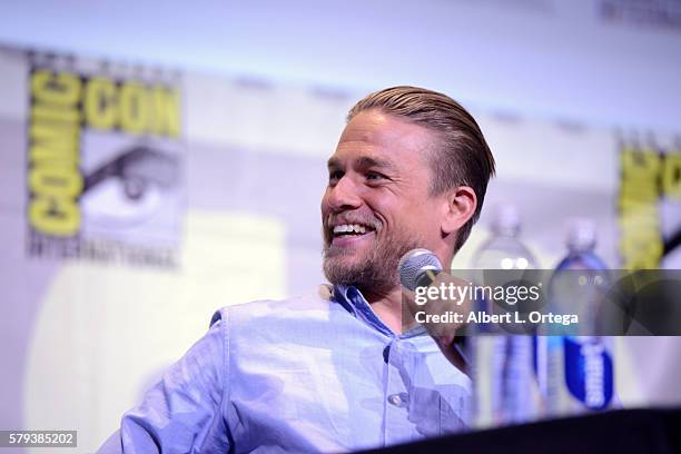 Actor Charlie Hunnam attends the Warner Bros. Presentation during Comic-Con International 2016 at San Diego Convention Center on July 23, 2016 in San...