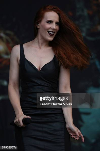 Simona Simons Simone Simons lead singer of metal band Epica performs during a show ...