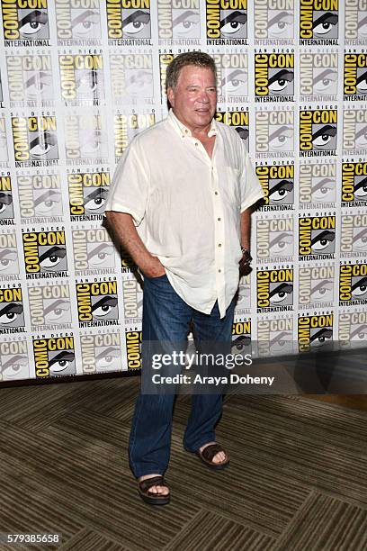William Shatner attends the Star Trek 50 press line at Comic-Con International 2016 - Day 3 on July 23, 2016 in San Diego, California.