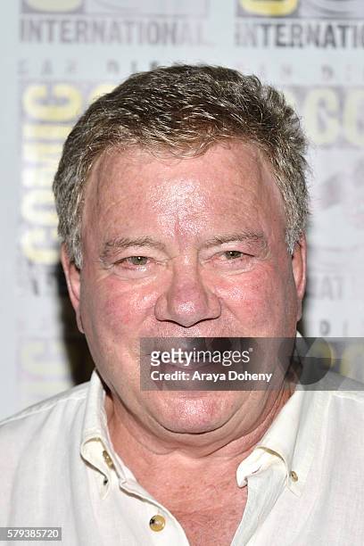 William Shatner attends the Star Trek 50 press line at Comic-Con International 2016 - Day 3 on July 23, 2016 in San Diego, California.