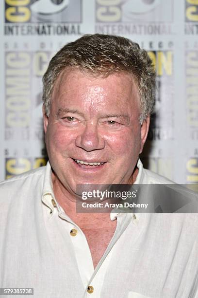 William Shatner attends the Star Trek 50 press line at Comic-Con International 2016 - Day 3 on July 23, 2016 in San Diego, California.