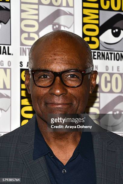 Michael Dorn attends the Star Trek 50 press line at Comic-Con International 2016 - Day 3 on July 23, 2016 in San Diego, California.