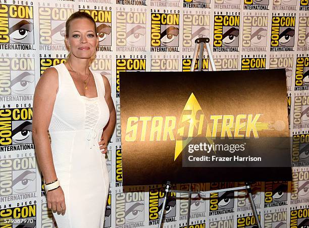 Actress Jeri Ryan attends the "Star Trek 50" press line during Comic-Con International on July 23, 2016 in San Diego, California.