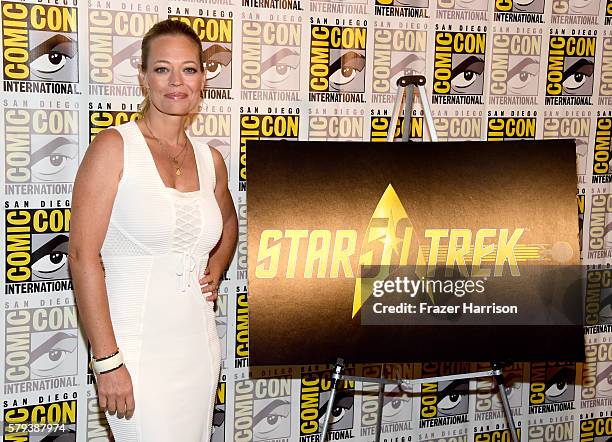 Actress Jeri Ryan attends the "Star Trek 50" press line during Comic-Con International on July 23, 2016 in San Diego, California.