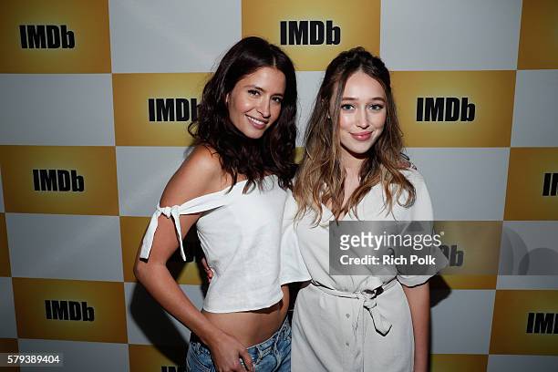 Actresss Mercedes Mason and Alycia Debnam-Carey attend the IMDb Yacht at San Diego Comic-Con 2016: Day Three at The IMDb Yacht on July 23, 2016 in...