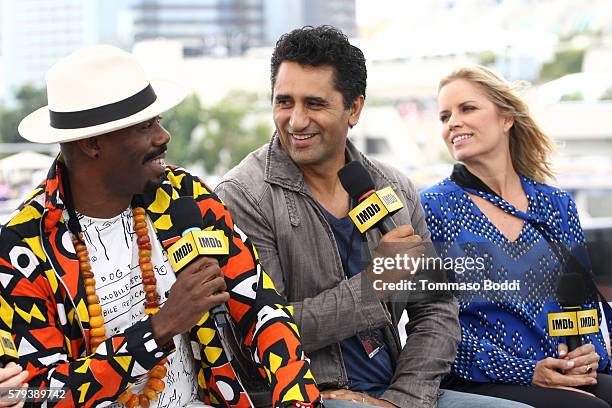 Actors Coleman Domingo, Cliff Curtis and Kim Dickens of Fear the Walking Dead attend the IMDb Yacht at San Diego Comic-Con 2016: Day Three at The...