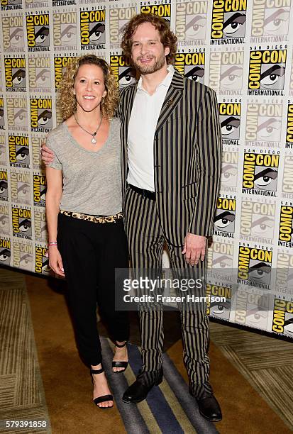 Producer Heather Kadin and Writer Bryan Fuller attends the "Star Trek 50" press line during Comic-Con International on July 23, 2016 in San Diego,...