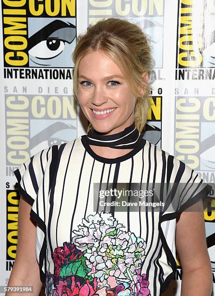 Actress January Jones attends the "The Last Man On Earth" press line during Comic-Con International on July 23, 2016 in San Diego, California.