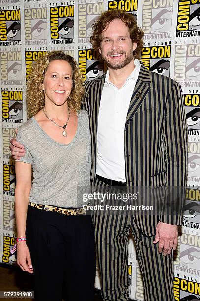 Producer Heather Kadin and Writer Bryan Fuller attends the "Star Trek 50" press line during Comic-Con International on July 23, 2016 in San Diego,...