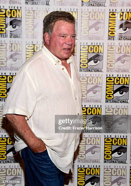 Actor William Shatner attends the "Star Trek 50" press line during Comic-Con International on July 23, 2016 in San Diego, California.