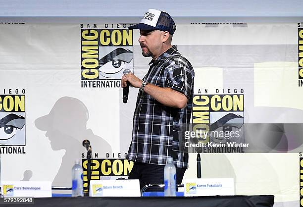 Director David Ayer attends the Warner Bros. Presentation during Comic-Con International 2016 at San Diego Convention Center on July 23, 2016 in San...