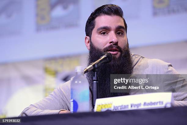 Director Jordan Vogt-Roberts attends the Warner Bros. Presentation during Comic-Con International 2016 at San Diego Convention Center on July 23,...