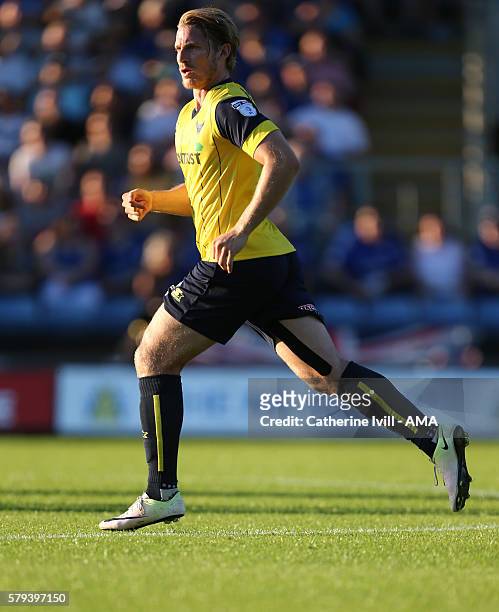 Christian Ribeiro of Oxford United during the Pre-Season Friendly match between Oxford United and Leicester City at Kassam Stadium on July 19, 2016...