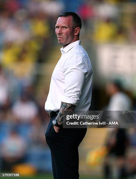 Michael Appleton manager of Oxford United during the Pre-Season Friendly match between Oxford United and Leicester City at Kassam Stadium on July 19,...