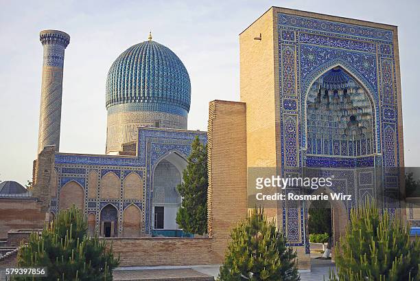 gur emir, samarkand, uzbekistan - mausoléu - fotografias e filmes do acervo