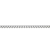 Railway track. 3d Vector illustration.Side view.
