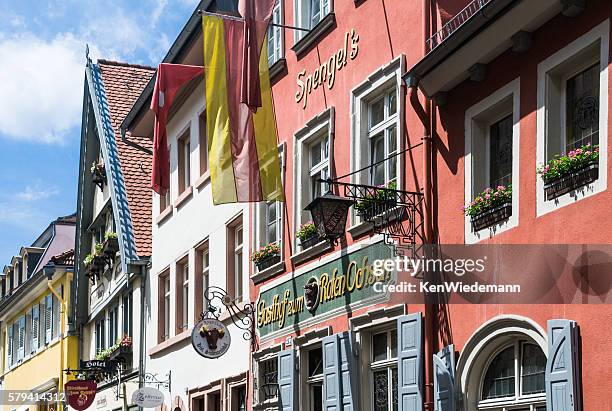 colorful heidelberg shops - heidelberg germany stock pictures, royalty-free photos & images